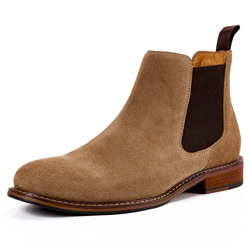 Frosted Leather Chelsea Boots