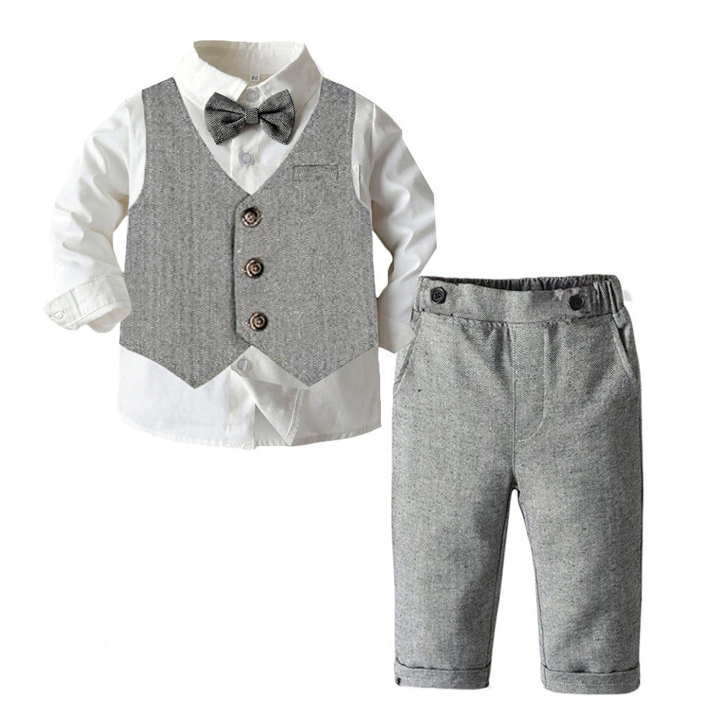 Long Sleeve Button Down with Trousers, Vest and Hat Outfit