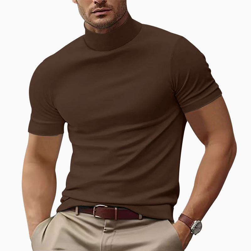 Solid Color Thick Collar Shirt
