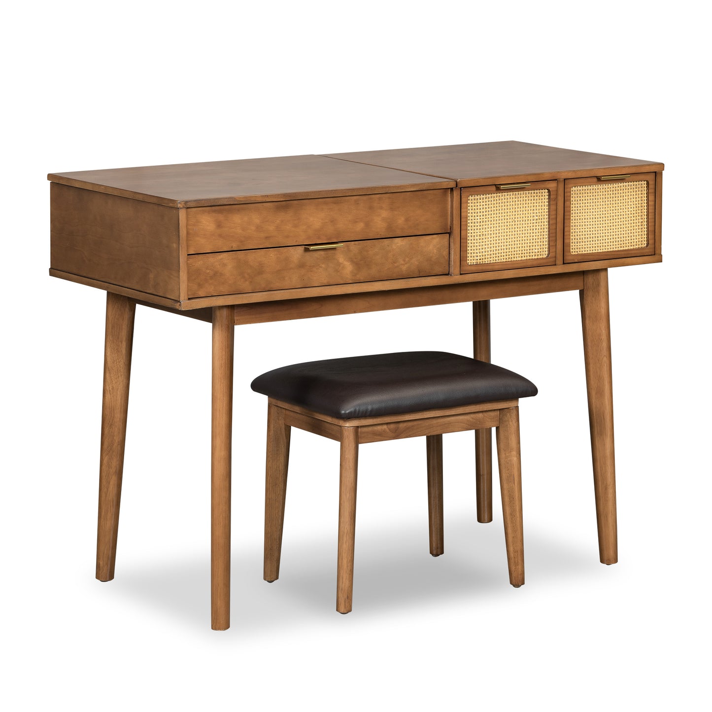 43.3 Inch Classic Wooden Makeup Vanity Set