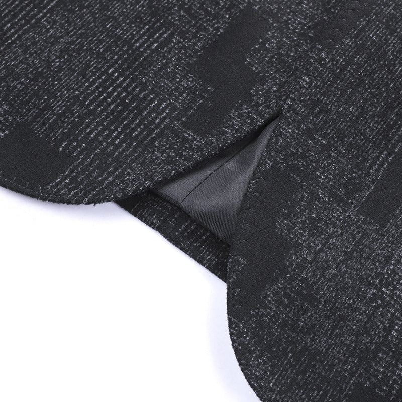 Grid Pattern Slim Fit Blazer