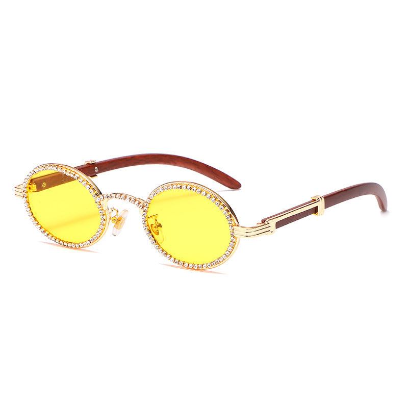 Diamond Round Frame Sunglasses