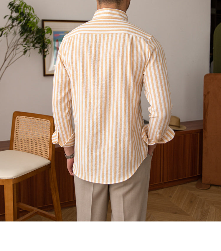 Striped Seersucker Button Down