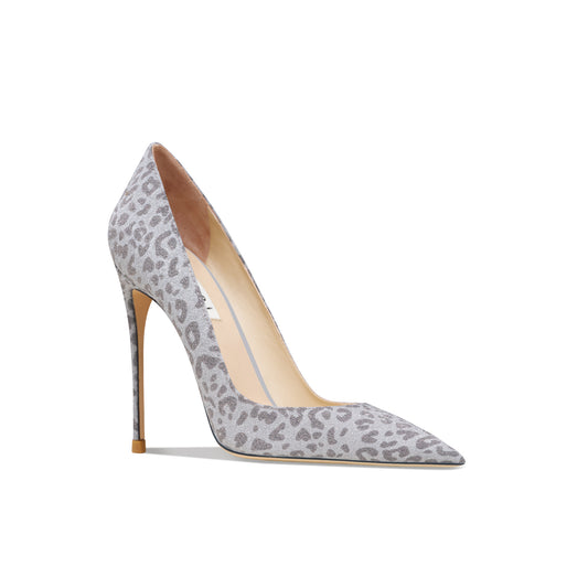 Leather Leopard Print High Heels