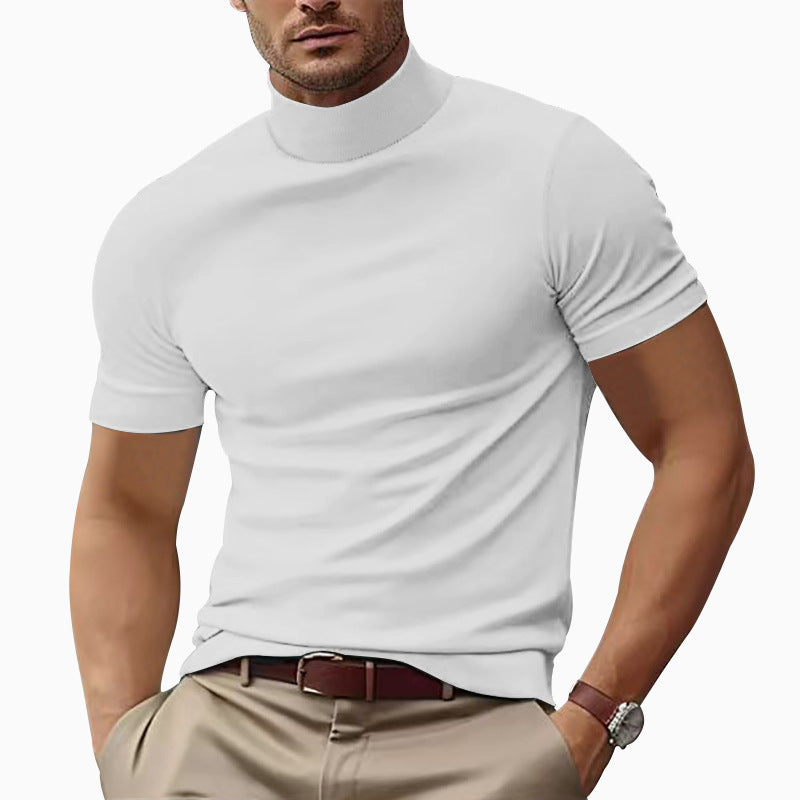 Solid Color Thick Collar Shirt