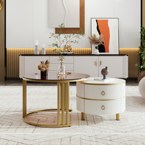 Fiberboard Dual Table Coffee Table