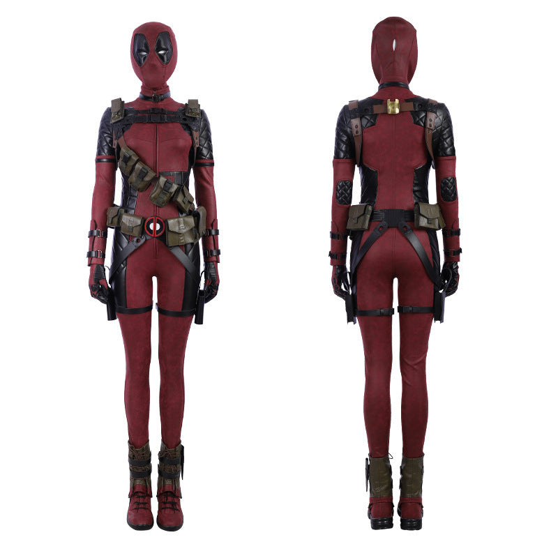 Marvel Deadpool Cosplay - Female Deadpool Tight Fitting Set