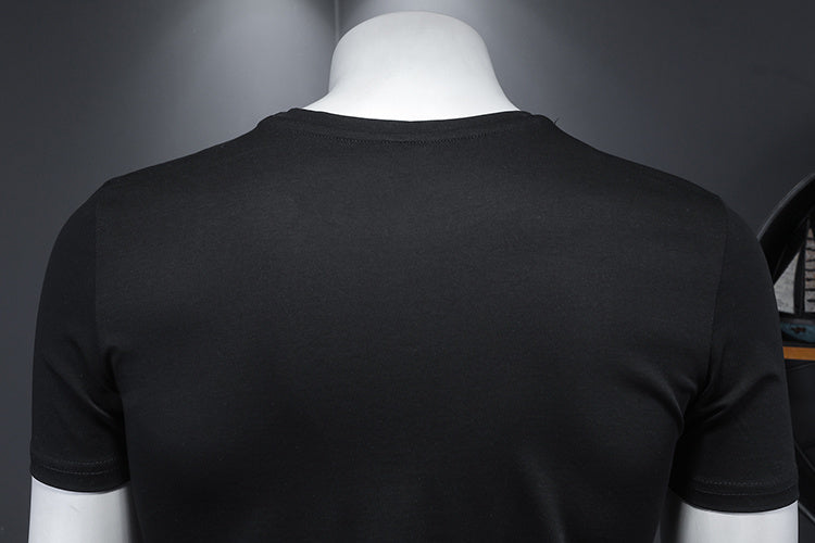 Slim Fit Rhinestone Lion Tee