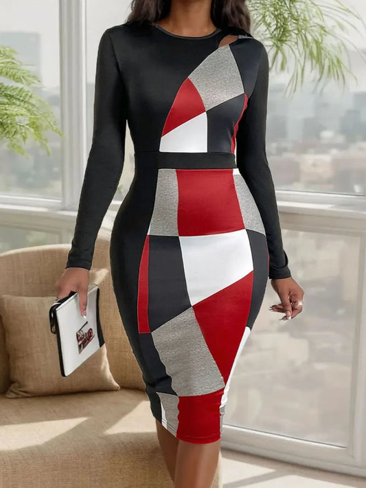 Slimming High Waisted Long Skirt Dress