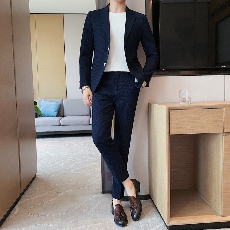 Waffle Casual Two-Piece Suit