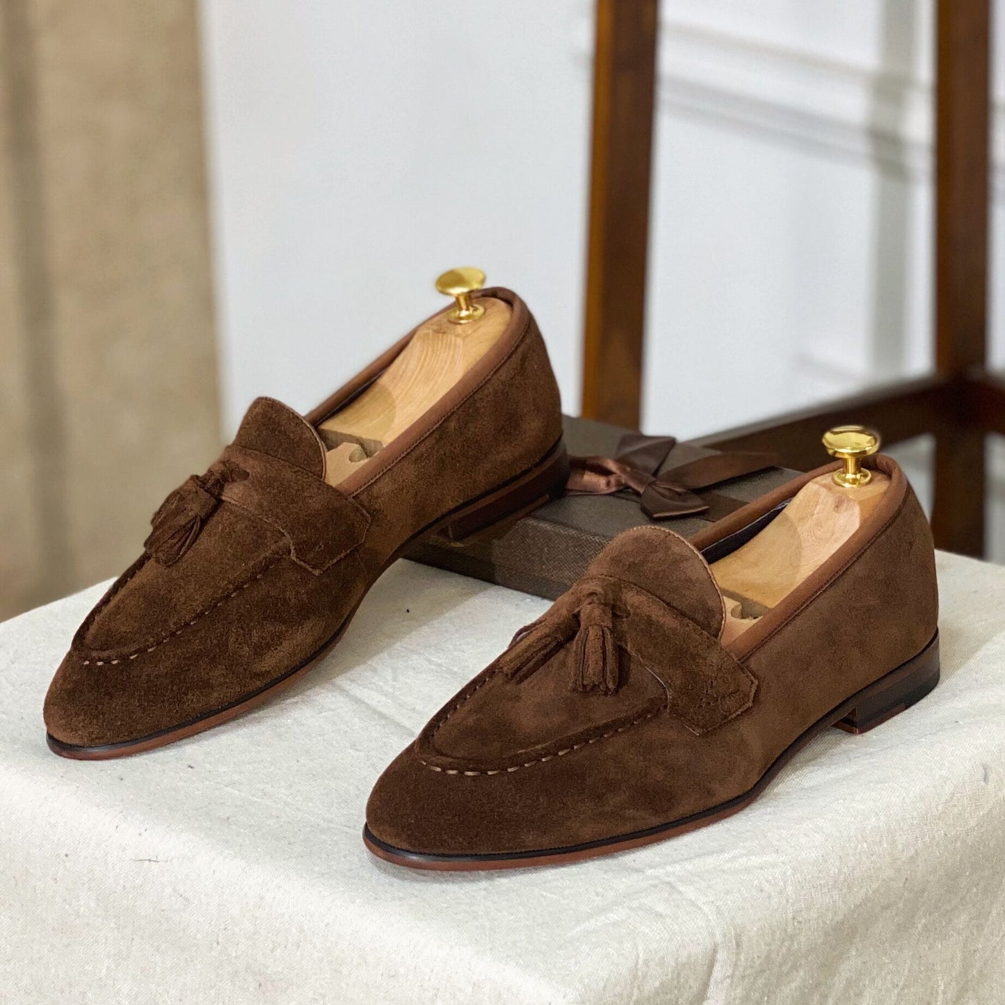 Suede Oxford Tassle Loafers
