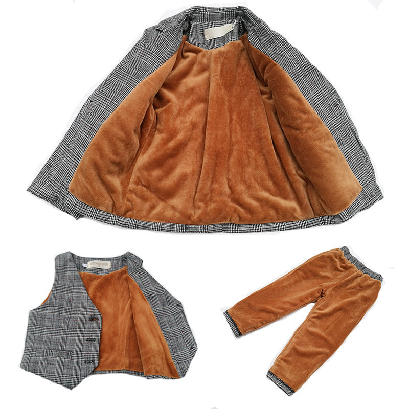 Checkered Three-Piece Suit