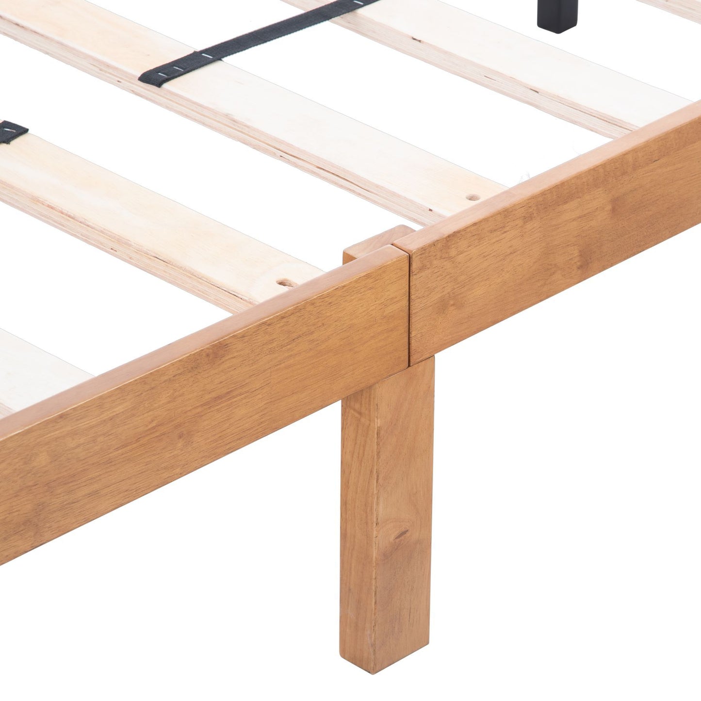 Large Wooden Platform Bed Frame - Queen Size