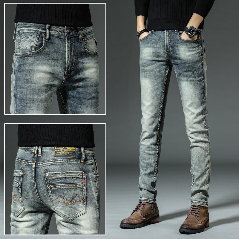 Slim Fit Straight Tube Jeans
