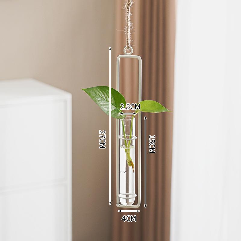 Scandinavian-Style Hanging Glass Hydroponic Vase