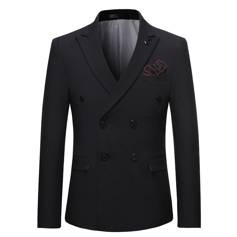 Slim Fit Professional Double Breasted Three-Piece Suit