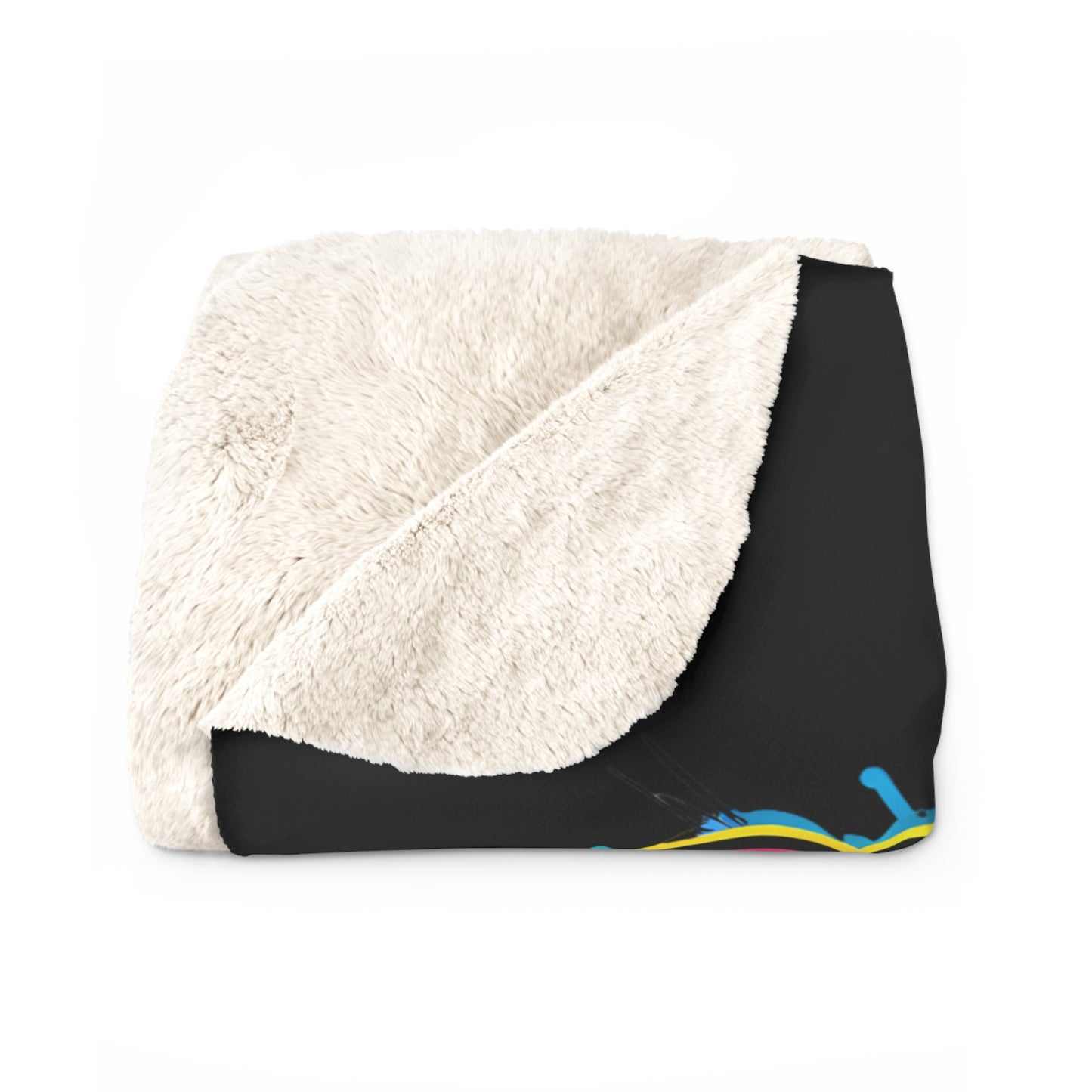 CAVIAR "Big Worms Ice Cream" Sherpa Fleece Blanket