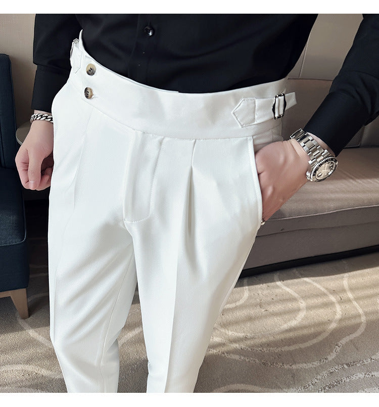 Slim-fit Ankle-Length Dress Pants