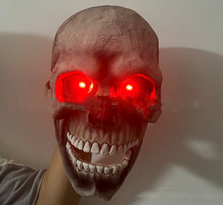Skull Movable Mouth Halloween Head Cover Mask