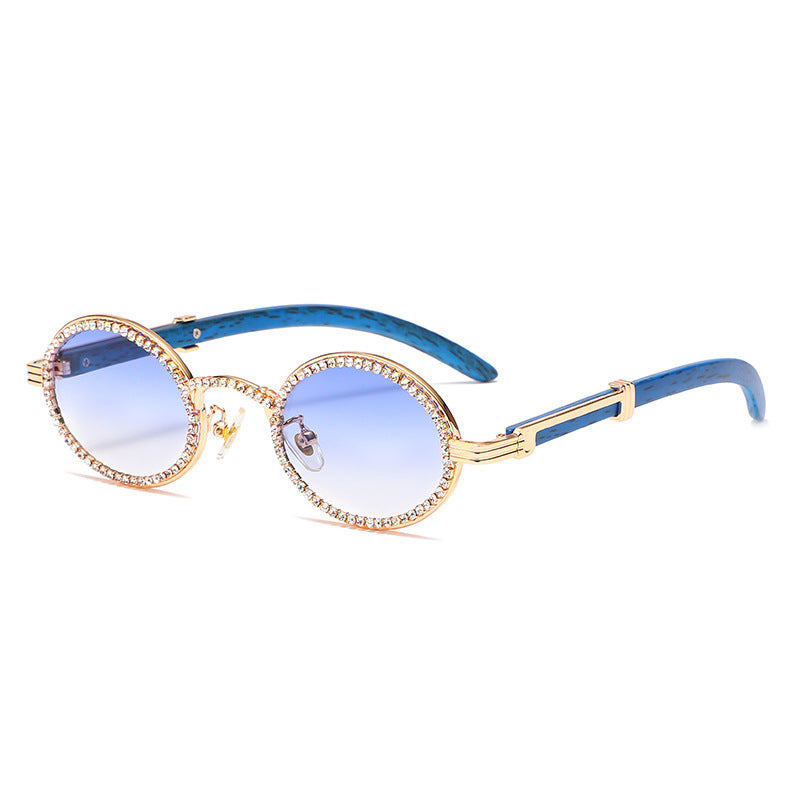 Diamond Round Frame Sunglasses