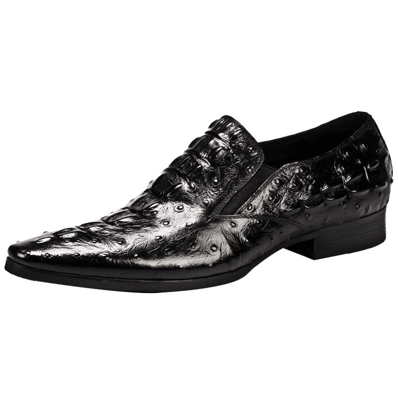 Leather Crocodile Pattern Dress Shoes