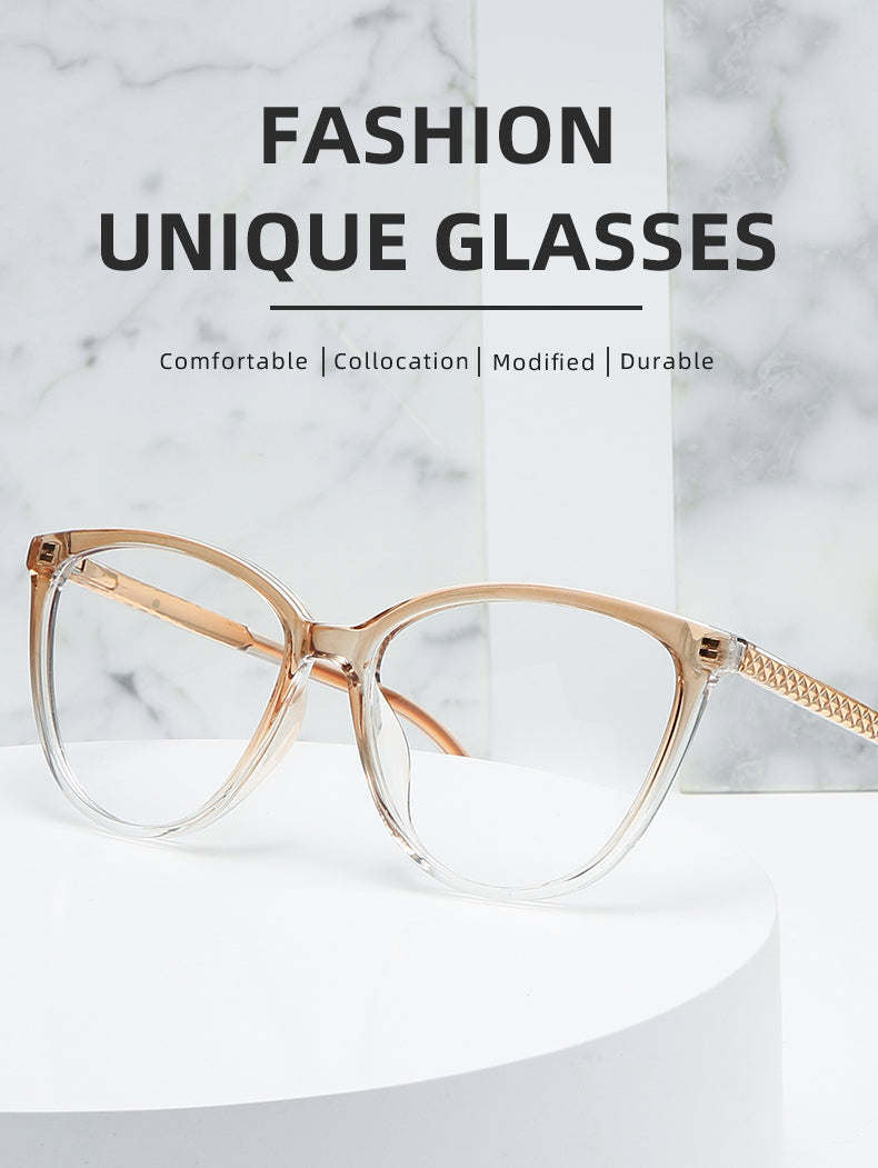 Avant-Garde Cat Eye TR90 Insert Blue-proof Frame Glasses