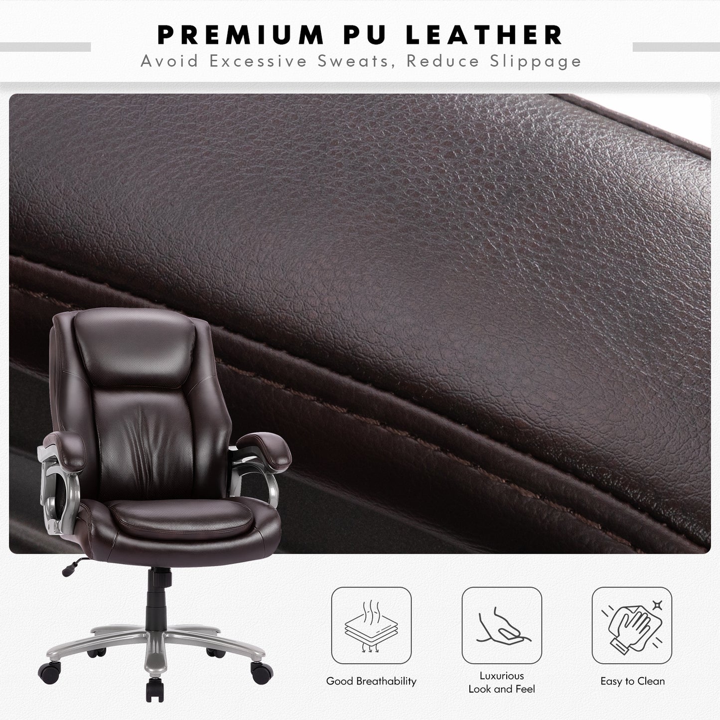 High Backrest Leather Computer Office Chair