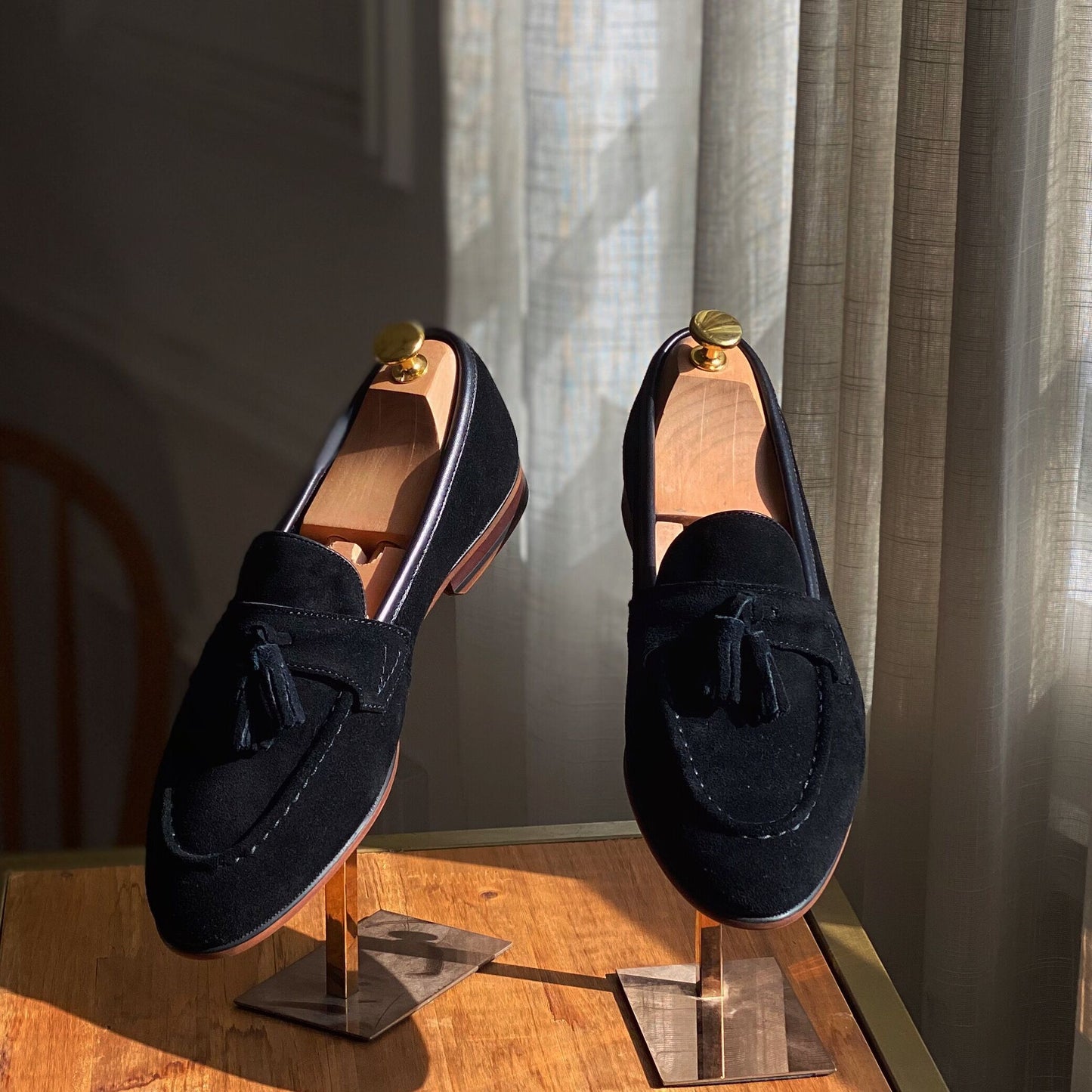 Suede Oxford Tassle Loafers