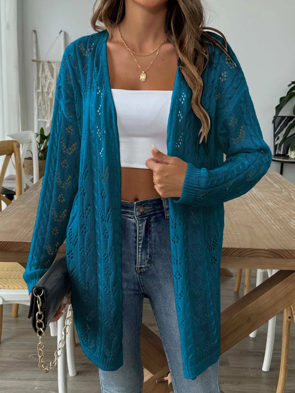 Hollow Woven Sweater without Buttons