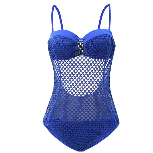 Push Up Mesh Sheer One-Piece Swimsuit