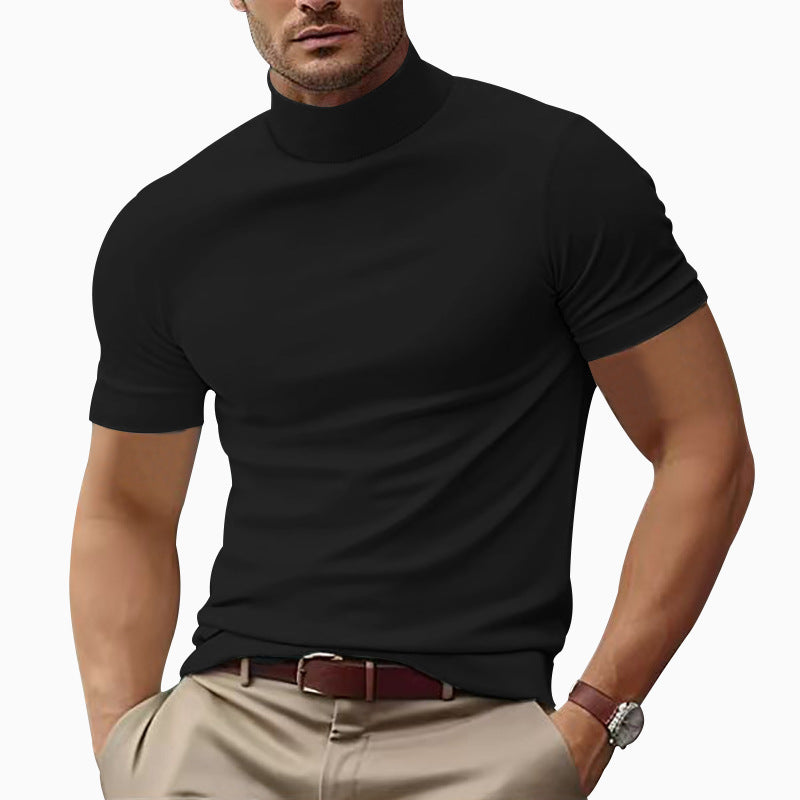 Solid Color Thick Collar Shirt