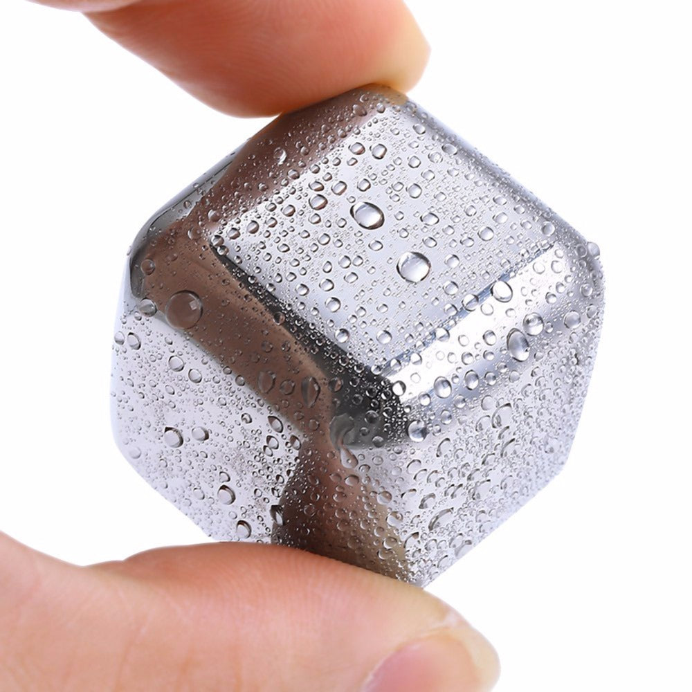Stainless Steel Chilling Stones Ice Cubes Set