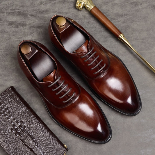Leather Lace -Up Oxford Dress Shoes