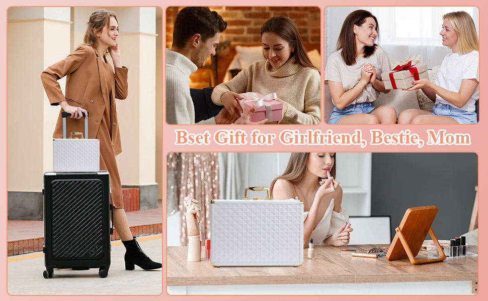 Portable Travel Makeup Case with LED Mirror