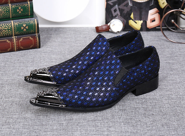 Brogue Leather Metal Tip Dress Shoes