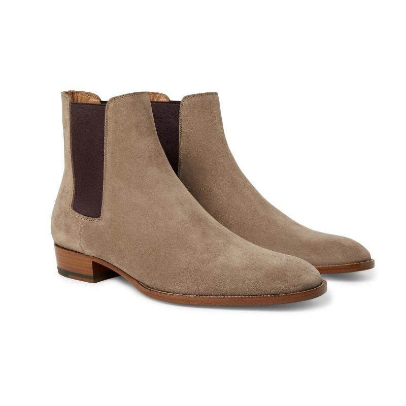 Suede Nubuck Pointed Toe Martin Boots