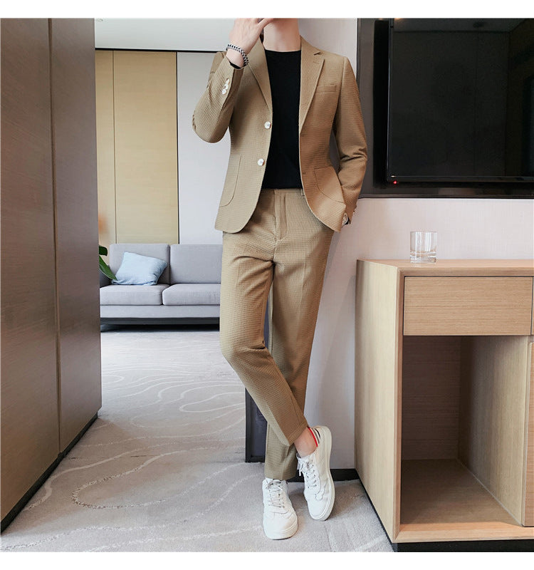 Waffle Casual Two-Piece Suit