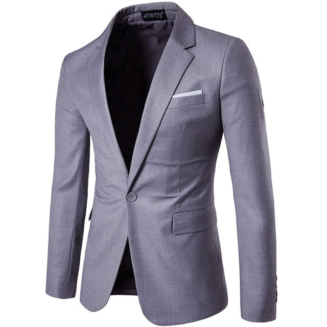 Single Breasted One Button Terno Masculino Blazer