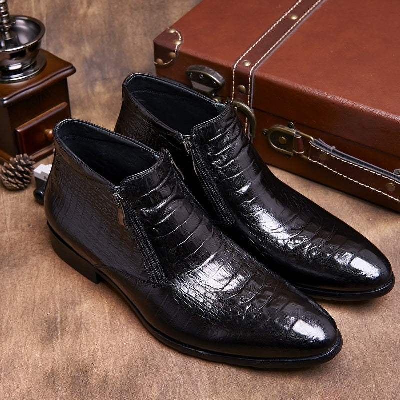 High-Top Formal Business Leather Boots