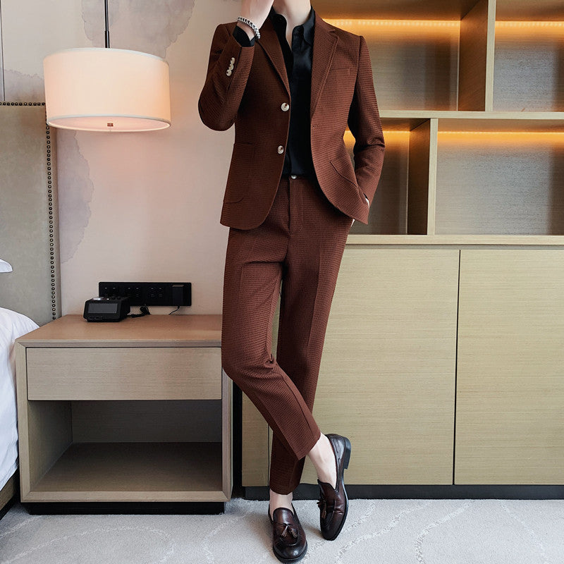 Waffle Casual Two-Piece Suit
