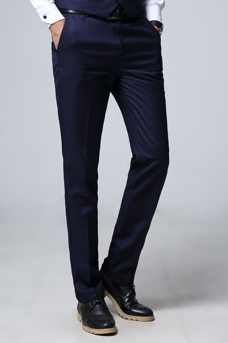 Stand Collar Slim Fit Three-Piece Suit