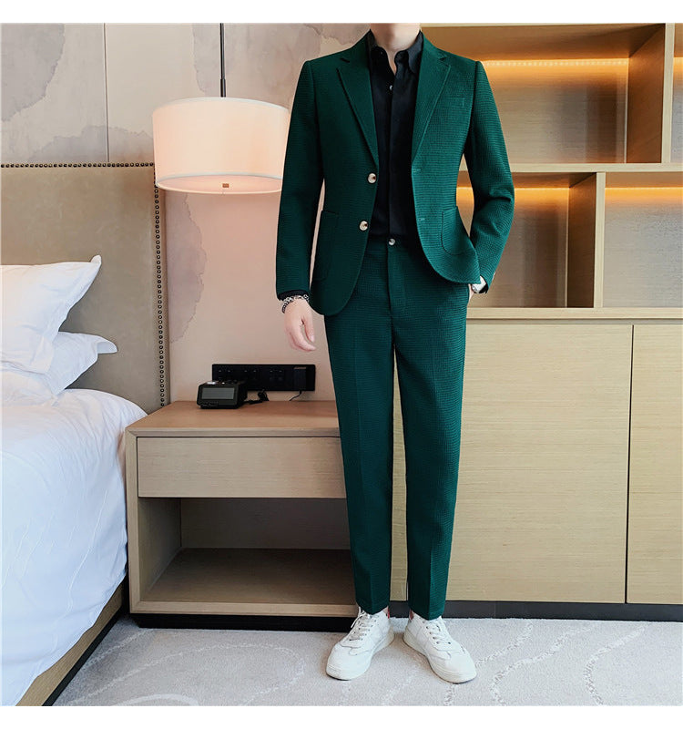 Waffle Casual Two-Piece Suit