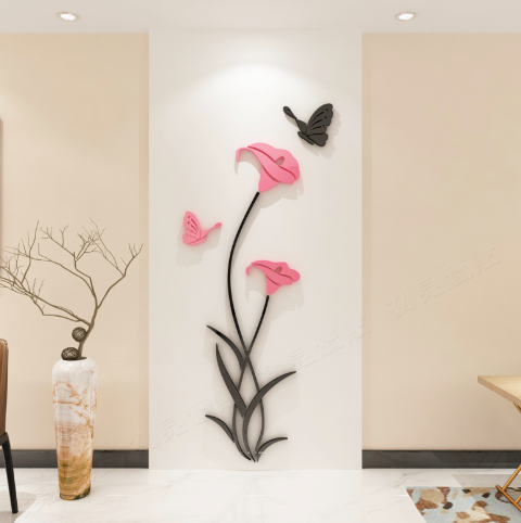Lily Crystal Acrylic 3D Wall Sticker