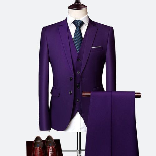 Three-Piece Slim Fit Formal Suit