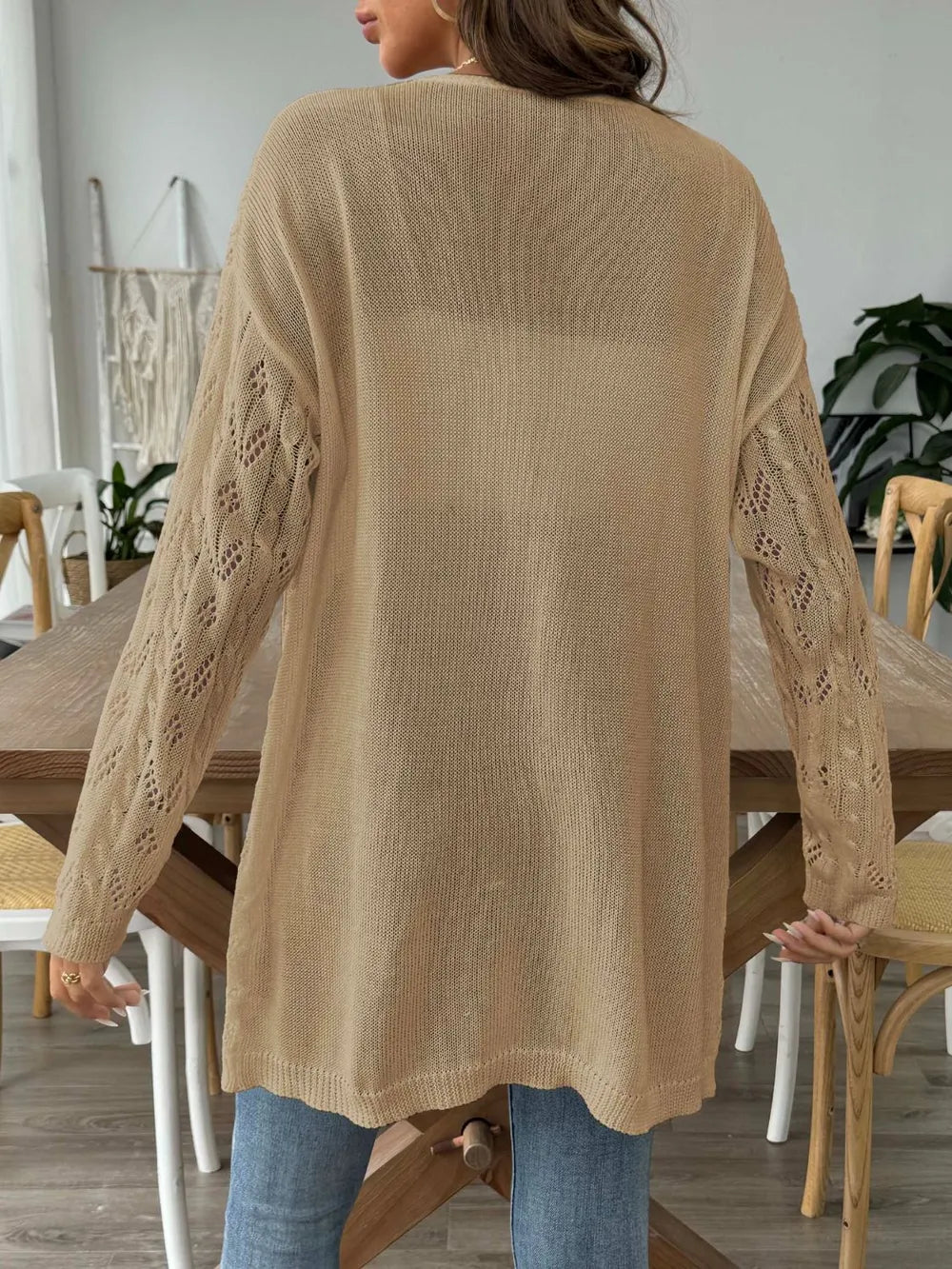 Hollow Woven Sweater without Buttons