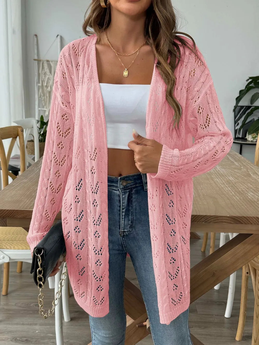Hollow Woven Sweater without Buttons