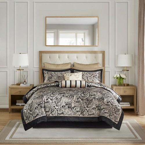 12 Piece Comforter Set With Cotton Bed Sheets - Queen Size