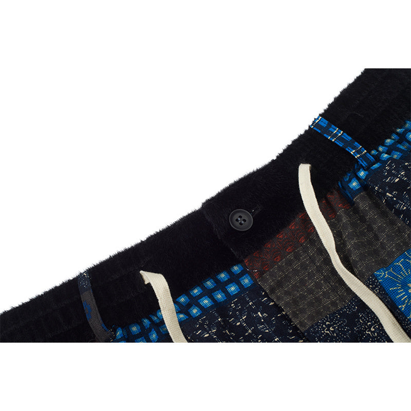 Linen Elastic Waist Panel Basketball Shorts