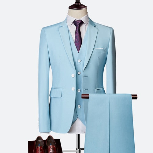 Three-Piece Slim Fit Formal Suit