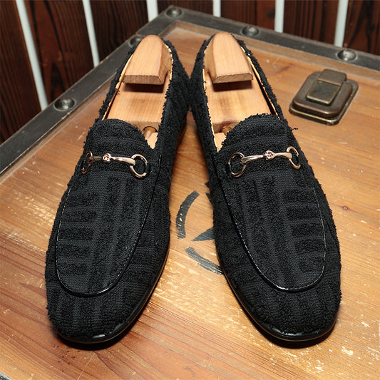 Trendy Textured Slip-On Loafers